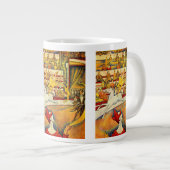 ジョルジュ・スーラのサーカス、ヴィンテージ ファインアート ジャンボコーヒーマグカップ (正面右)