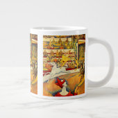 ジョルジュ・スーラのサーカス、ヴィンテージ ファインアート ジャンボコーヒーマグカップ (右)