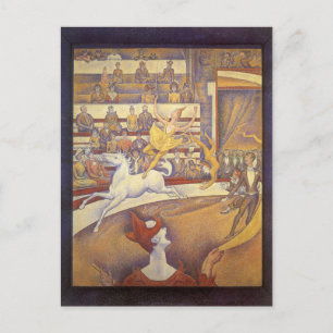 ジョルジュ・スーラのサーカス、ヴィンテージ・ポイントリズム・アート ポストカード