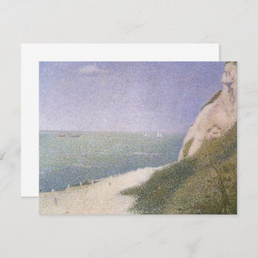 ジョルジュ・スーラのホンフルール海岸、ヴィンテージアート (正面/裏面)