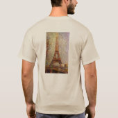 ジョルジュ・スーラの絵画:エッフェル塔(1889) Tシャツ (裏面)