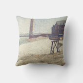 ジョルジュ・スーラの「オンフルールのホスピスと灯台」 クッション (裏面)