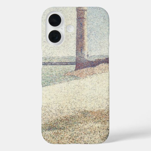 ジョルジュ・スーラの『オンフルールのホスピスと灯台』 Case-Mate iPhoneケース (裏面)