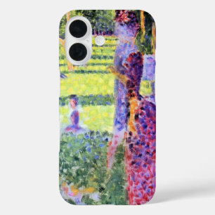 ジョルジュ・スーラの『カップル』、ヴィンテージ・ポイントillism iPhone 16ケース