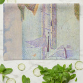 ジョルジュ・スーラ - ポート・アン・ベッサン 満潮時 キッチンタオル (折り畳み)