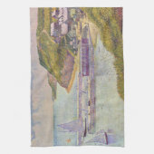 ジョルジュ・スーラ - ポート・アン・ベッサン 満潮時 キッチンタオル (縦)