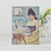 ジョルジュ・スーラ - 若い女性が粉をふく姿 招待状 (スタンド正面)