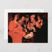 ジョルジュ・ド・ラ・ツアーによる羊飼いの崇拝 ポストカード (正面/裏面)