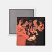 ジョルジュ・ド・ラ・ツアーによる羊飼いの崇拝 マグネット (正面/裏面)