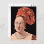 ジョルジュ・ド・ラ・トゥールによる女性の肖像 ポストカード (正面/裏面)