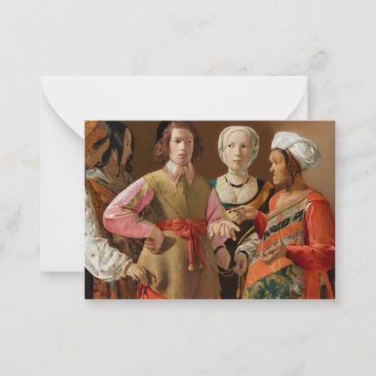 ジョルジュ・ド・ラ・トゥール - 占い師 ノートカード (正面)