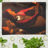 ジョルジュ・ド・ラ・トゥール - 賭博者たち キッチンタオル (折り畳み)