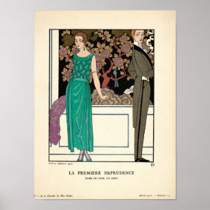 ジョルジュ・バルビエによるアール・ヌーヴォー様式の1920年イラスト ポスター