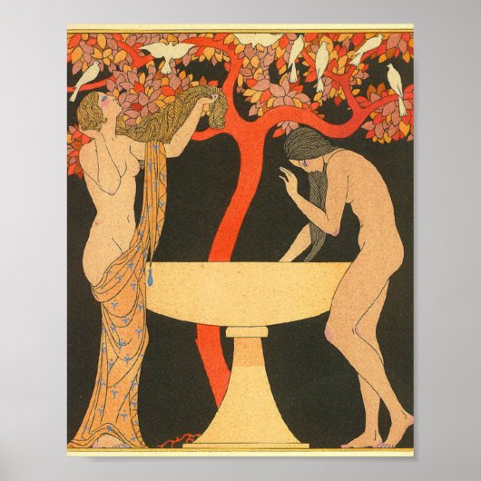 ジョルジュ・バルビエによる1922年の無題のポショワール ポスター (正面)