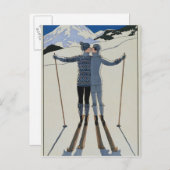 ジョルジュ・バルビエによる ポストカード (正面/裏面)