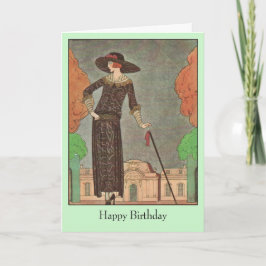 ジョルジュ・バルビエのファッションイラスト 1922年 誕生日 カード