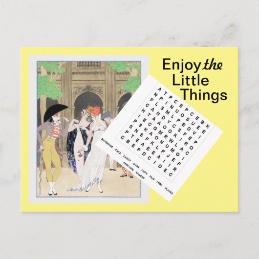 ジョルジュ・バルビエの「宮殿の美女 (1921)」 ポストカード (正面)