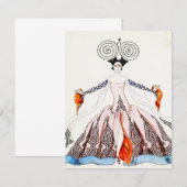 ジョルジュ・バルビエ アールデコ ファッション ノートカード (正面/裏面)