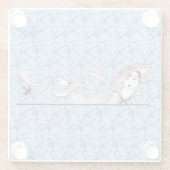 ジョルジュ・バービエ1920年代ファッションレディ&バード ガラスコースター (裏面)