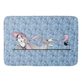 ジョルジュ・バービエ1920年代ファッションレディ&バード バスマット
