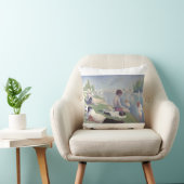 ジョルジュ・ピエール・スーラの「アニエールの浴槽」 クッション (椅子)