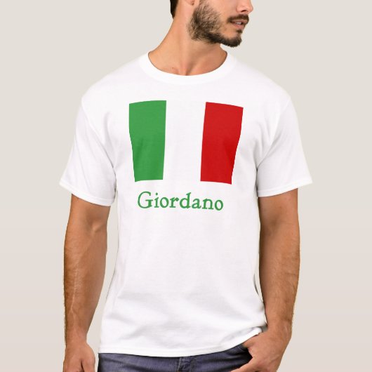 ジョルダーノのイタリア人の旗 Tシャツ (正面)