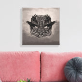 ジョルニールトールとラヴェンスのハンマー キャンバスプリント (インサイチュ (リビング))