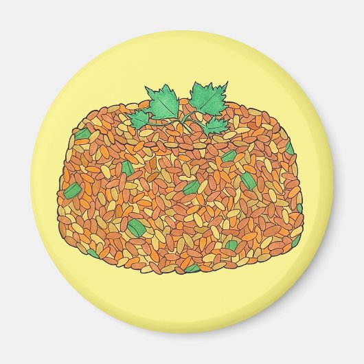 ジョロフイネジェリアガーナウエストアフリカ食品 マグネット (正面)