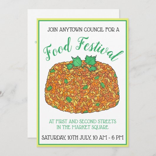 ジョロフイネジェリアガーナウエストアフリカ食品 招待状 (正面/裏面)