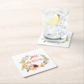 ジョワデヴィヴルフランスのことわざ スクエアペーパーコースター (インサイチュ)