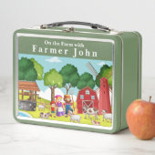 ジョンと動物農家と農場で メタルランチボックス (インサイチュ)