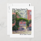 ジョンによるNM油彩画サンタフェフランスの ポストカード (正面/裏面)