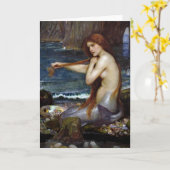 ジョンのウォーターハウスの人魚 カード (黄色い花)