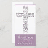 ジョンのキリスト教の十字の14:02 -悔やみや弔慰は5感謝していしています サンキューカード (正面/裏面)