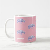 ジョンのダイアーによるヴィンテージのスタイルのピンクのサイのマグ コーヒーマグカップ (左)