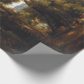 ジョンの巡査がヤギ飼とヤギを連れて風景を描く ラッピングペーパー (角)