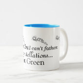 ジョンの緑の刺激を受けたなマグ ツートーンマグカップ (正面右)