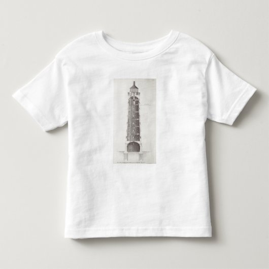 ジョンの記録(fl.17によって刻まれるEdystoneの灯台 トドラーTシャツ (正面)