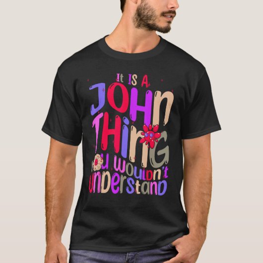ジョンの話、あなたには理解できない グルーヴィーなR Tシャツ (正面)