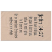 ジョンの14:27の 聖書の詩のカスタムなキリスト教のギフト テーブルクロス (正面(横))