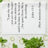 ジョンの15:5の詩の台所タオル キッチンタオル (折り畳み)