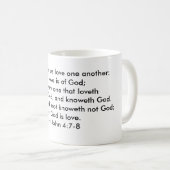 ジョンの1 4:7 - 8 -は互いをマグ愛します コーヒーマグカップ (正面右)