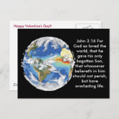 ジョンの3:16のバレンタインの郵便はがき シーズンポストカード (正面/裏面)