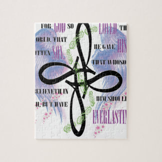 ジョンの3:16の入れ墨のデザイン ジグソーパズル