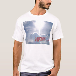 ジョンの3:16の雲 Tシャツ
