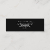 ジョンの3:16 -キリスト教の名刺 スキニー名刺 (裏面)