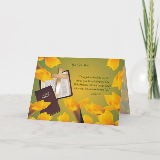 ジョンの3:16 -賛美された及びすばらしいイースターのための願い シーズンカード (正面)
