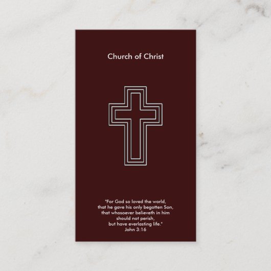 ジョンの3:16% pipe%のクリスチャン 名刺 (正面)