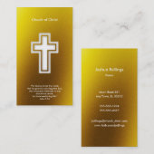ジョンの3:16% pipe%の宗教十字 名刺 (正面/裏面)