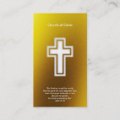 ジョンの3:16% pipe%の宗教十字 名刺 (正面)
